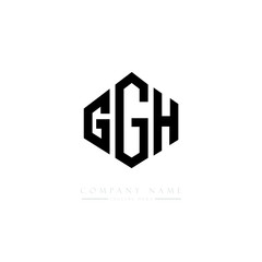 GGH letter logo design with polygon shape. GGH polygon logo monogram. GGH cube logo design. GGH hexagon vector logo template white and black colors. GGH monogram, GGH business and real estate logo. 
