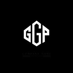 GGP letter logo design with polygon shape. GGP polygon logo monogram. GGP cube logo design. GGP hexagon vector logo template white and black colors. GGP monogram, GGP business and real estate logo. 