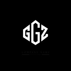 GGZ letter logo design with polygon shape. GGZ polygon logo monogram. GGZ cube logo design. GGZ hexagon vector logo template white and black colors. GGZ monogram, GGZ business and real estate logo. 