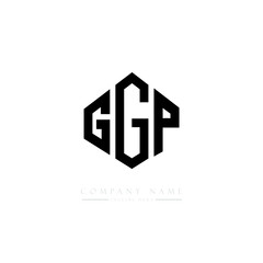 GGP letter logo design with polygon shape. GGP polygon logo monogram. GGP cube logo design. GGP hexagon vector logo template white and black colors. GGP monogram, GGP business and real estate logo. 