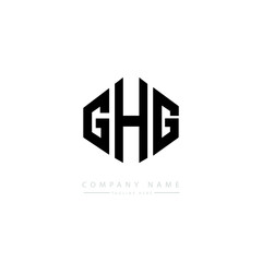 GHG letter logo design with polygon shape. GHG polygon logo monogram. GHG cube logo design. GHG hexagon vector logo template white and black colors. GHG monogram, GHG business and real estate logo. 