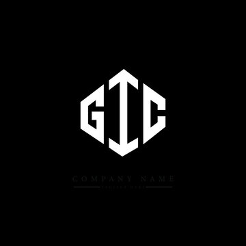GIC letter logo design with polygon shape. GIC polygon logo monogram. GIC cube logo design. GIC hexagon vector logo template white and black colors. GIC monogram, GIC business and real estate logo. 