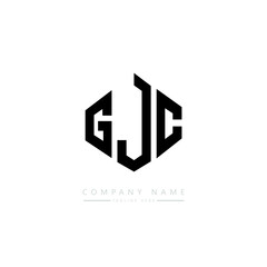 GJC letter logo design with polygon shape. GJC polygon logo monogram. GJC cube logo design. GJC hexagon vector logo template white and black colors. GJC monogram, GJC business and real estate logo. 