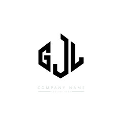 GJL letter logo design with polygon shape. GJL polygon logo monogram. GJL cube logo design. GJL hexagon vector logo template white and black colors. GJL monogram, GJL business and real estate logo. 