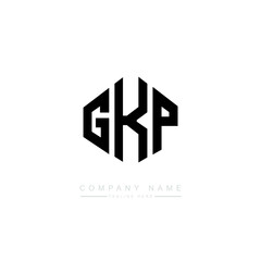 GKP letter logo design with polygon shape. GKP polygon logo monogram. GKP cube logo design. GKP hexagon vector logo template white and black colors. GKP monogram, GKP business and real estate logo. 
