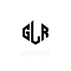 GLR letter logo design with polygon shape. GLR polygon logo monogram. GLR cube logo design. GLR hexagon vector logo template white and black colors. GLR monogram, GLR business and real estate logo. 