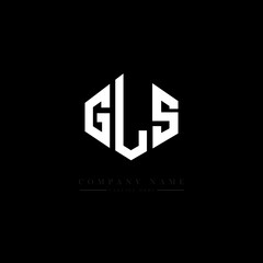 GLS letter logo design with polygon shape. GLS polygon logo monogram. GLS cube logo design. GLS hexagon vector logo template white and black colors. GLS monogram, GLS business and real estate logo. 