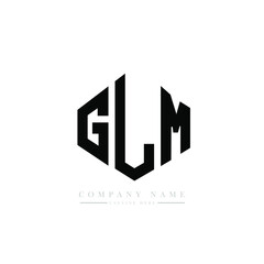 GLM letter logo design with polygon shape. GLM polygon logo monogram. GLM cube logo design. GLM hexagon vector logo template white and black colors. GLM monogram, GLM business and real estate logo. 
