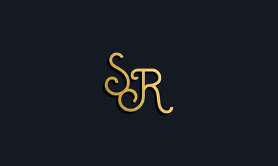 Luxury fashion initial letter SR logo.