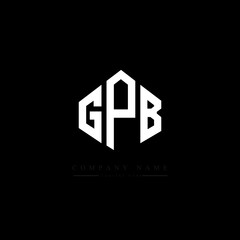 GPB letter logo design with polygon shape. GPB polygon logo monogram. GPB cube logo design. GPB hexagon vector logo template white and black colors. GPB monogram, GPB business and real estate logo. 