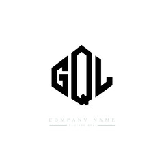 GQL letter logo design with polygon shape. GQL polygon logo monogram. GQL cube logo design. GQL hexagon vector logo template white and black colors. GQL monogram, GQL business and real estate logo. 