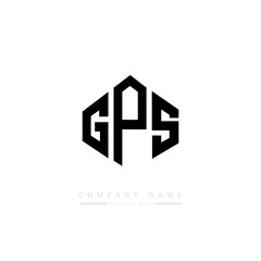 GPS letter logo design with polygon shape. GPS polygon logo monogram. GPS cube logo design. GPS hexagon vector logo template white and black colors. GPS monogram, GPS business and real estate logo. 