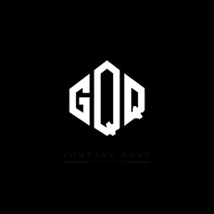 GQQ letter logo design with polygon shape. GQQ polygon logo monogram. GQQ cube logo design. GQQ hexagon vector logo template white and black colors. GQQ monogram, GQQ business and real estate logo. 