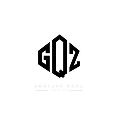 GQZ letter logo design with polygon shape. GQZ polygon logo monogram. GQZ cube logo design. GQZ hexagon vector logo template white and black colors. GQZ monogram, GQZ business and real estate logo. 