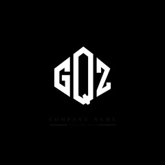 GQZ letter logo design with polygon shape. GQZ polygon logo monogram. GQZ cube logo design. GQZ hexagon vector logo template white and black colors. GQZ monogram, GQZ business and real estate logo. 