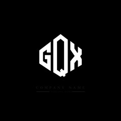 GQX letter logo design with polygon shape. GQX polygon logo monogram. GQX cube logo design. GQX hexagon vector logo template white and black colors. GQX monogram, GQX business and real estate logo. 