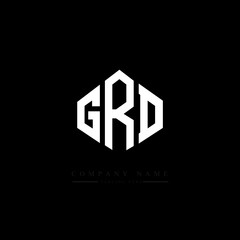 GRD letter logo design with polygon shape. GRD polygon logo monogram. GRD cube logo design. GRD hexagon vector logo template white and black colors. GRD monogram, GRD business and real estate logo. 
