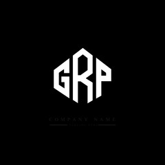 GRP letter logo design with polygon shape. GRP polygon logo monogram. GRP cube logo design. GRP hexagon vector logo template white and black colors. GRP monogram, GRP business and real estate logo. 