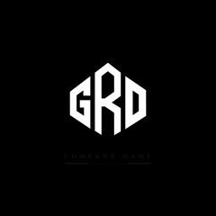 GRO letter logo design with polygon shape. GRO polygon logo monogram. GRO cube logo design. GRO hexagon vector logo template white and black colors. GRO monogram, GRO business and real estate logo. 