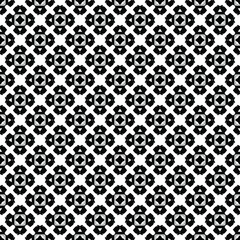 Black and white surface pattern texture. Bw ornamental graphic design. Mosaic ornaments. Pattern template. Vector illustration.