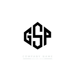 GSP letter logo design with polygon shape. GSP polygon logo monogram. GSP cube logo design. GSP hexagon vector logo template white and black colors. GSP monogram, GSP business and real estate logo. 