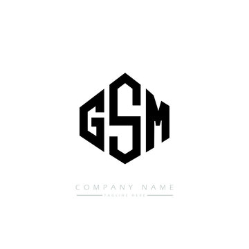 GSM letter logo design with polygon shape. GSM polygon logo monogram. GSM cube logo design. GSM hexagon vector logo template white and black colors. GSM monogram, GSM business and real estate logo. 