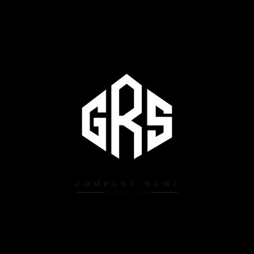GRS letter logo design with polygon shape. GRS polygon logo monogram. GRS cube logo design. GRS hexagon vector logo template white and black colors. GRS monogram, GRS business and real estate logo. 