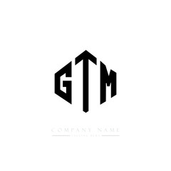 GTM letter logo design with polygon shape. GTM polygon logo monogram. GTM cube logo design. GTM hexagon vector logo template white and black colors. GTM monogram, GTM business and real estate logo. 