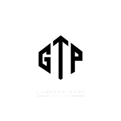 GTP letter logo design with polygon shape. GTP polygon logo monogram. GTP cube logo design. GTP hexagon vector logo template white and black colors. GTP monogram, GTP business and real estate logo. 