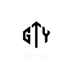 GTY letter logo design with polygon shape. GTY polygon logo monogram. GTY cube logo design. GTY hexagon vector logo template white and black colors. GTY monogram, GTY business and real estate logo. 