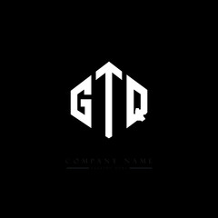 GTQ letter logo design with polygon shape. GTQ polygon logo monogram. GTQ cube logo design. GTQ hexagon vector logo template white and black colors. GTQ monogram, GTQ business and real estate logo. 