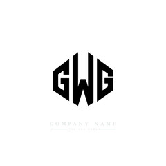GWG letter logo design with polygon shape. GWG polygon logo monogram. GWG cube logo design. GWG hexagon vector logo template white and black colors. GWG monogram, GWG business and real estate logo. 