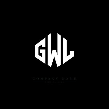 GWL letter logo design with polygon shape. GWL polygon logo monogram. GWL cube logo design. GWL hexagon vector logo template white and black colors. GWL monogram, GWL business and real estate logo. 
