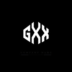 GXX letter logo design with polygon shape. GXX polygon logo monogram. GXX cube logo design. GXX hexagon vector logo template white and black colors. GXX monogram, GXX business and real estate logo. 