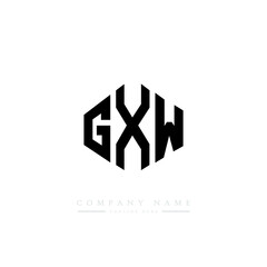 GXW letter logo design with polygon shape. GXW polygon logo monogram. GXW cube logo design. GXW hexagon vector logo template white and black colors. GXW monogram, GXW business and real estate logo. 