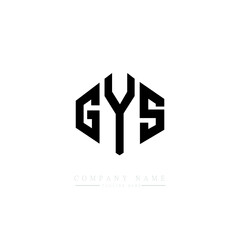 GYS letter logo design with polygon shape. GYS polygon logo monogram. GYS cube logo design. GYS hexagon vector logo template white and black colors. GYS monogram, GYS business and real estate logo. 