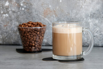coffee latte in glass