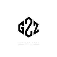 GZZ letter logo design with polygon shape. GZZ polygon logo monogram. GZZ cube logo design. GZZ hexagon vector logo template white and black colors. GZZ monogram, GZZ business and real estate logo. 