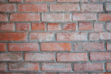 Weathered stained old brick wall background. Brick wall background, brick texture , interior design