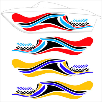 Boat Graphics, Stripe, Vinyl Ready Design
