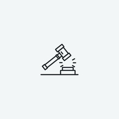 Law vector icon for web and design