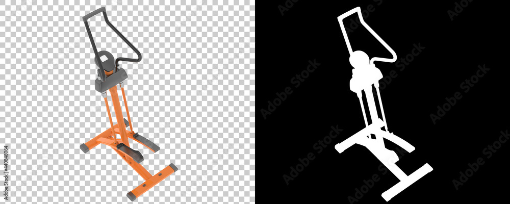 Poster gym stepper isolated on background with mask. 3d rendering - illustration