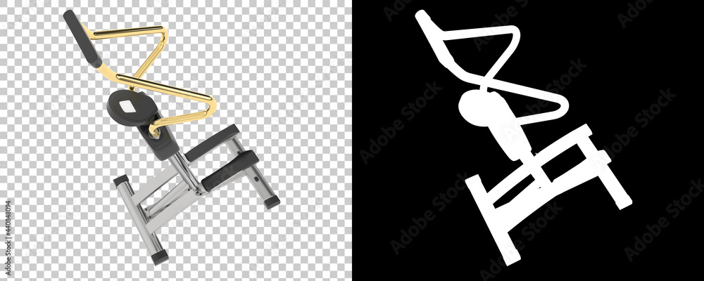 Poster gym stepper isolated on background with mask. 3d rendering - illustration