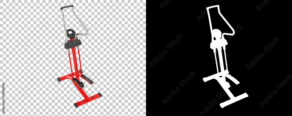 Poster gym stepper isolated on background with mask. 3d rendering - illustration