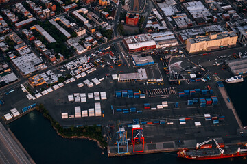 An Aerial View of Redhook Brooklyn in New York City