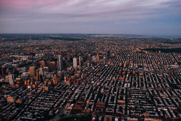 An Aerial View of Brooklyn Downtown in New York City