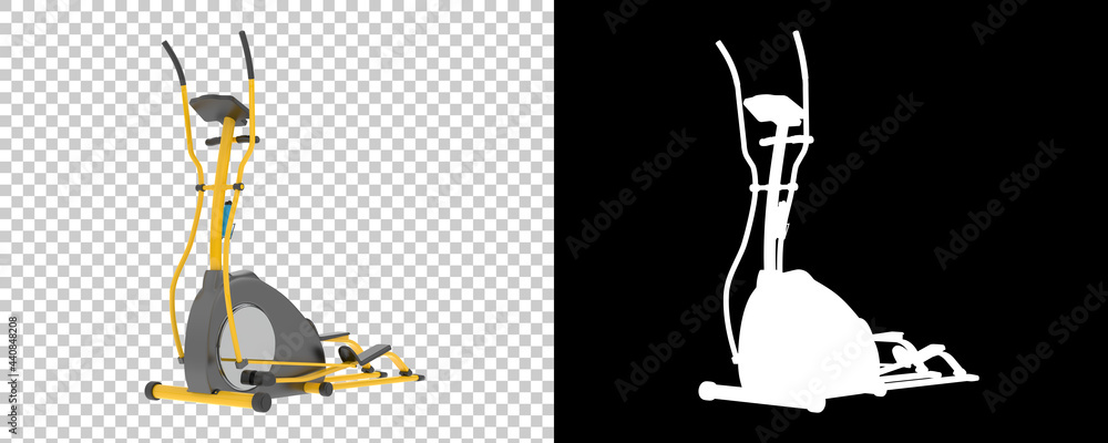Poster Gym stepper isolated on background with mask. 3d rendering - illustration
