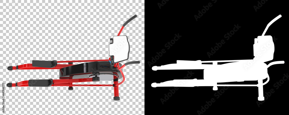 Poster Gym stepper isolated on background with mask. 3d rendering - illustration