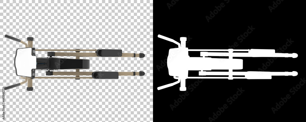 Poster Gym stepper isolated on background with mask. 3d rendering - illustration