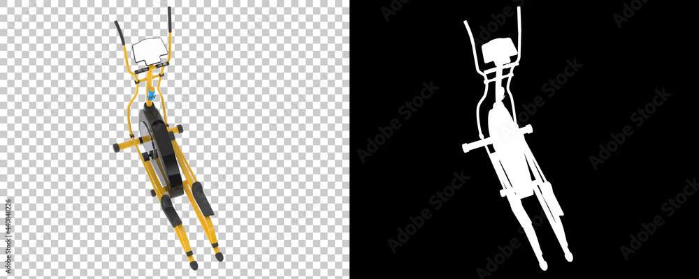 Poster Gym stepper isolated on background with mask. 3d rendering - illustration